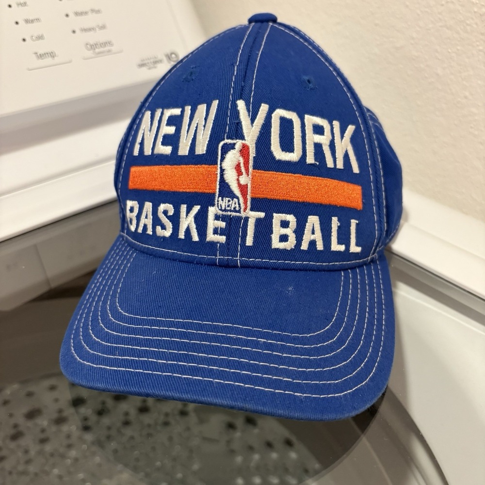 NBA New York Knicks Adidas Adult Slouch Curved Brim Adjustable Fit Cap Hat Blue